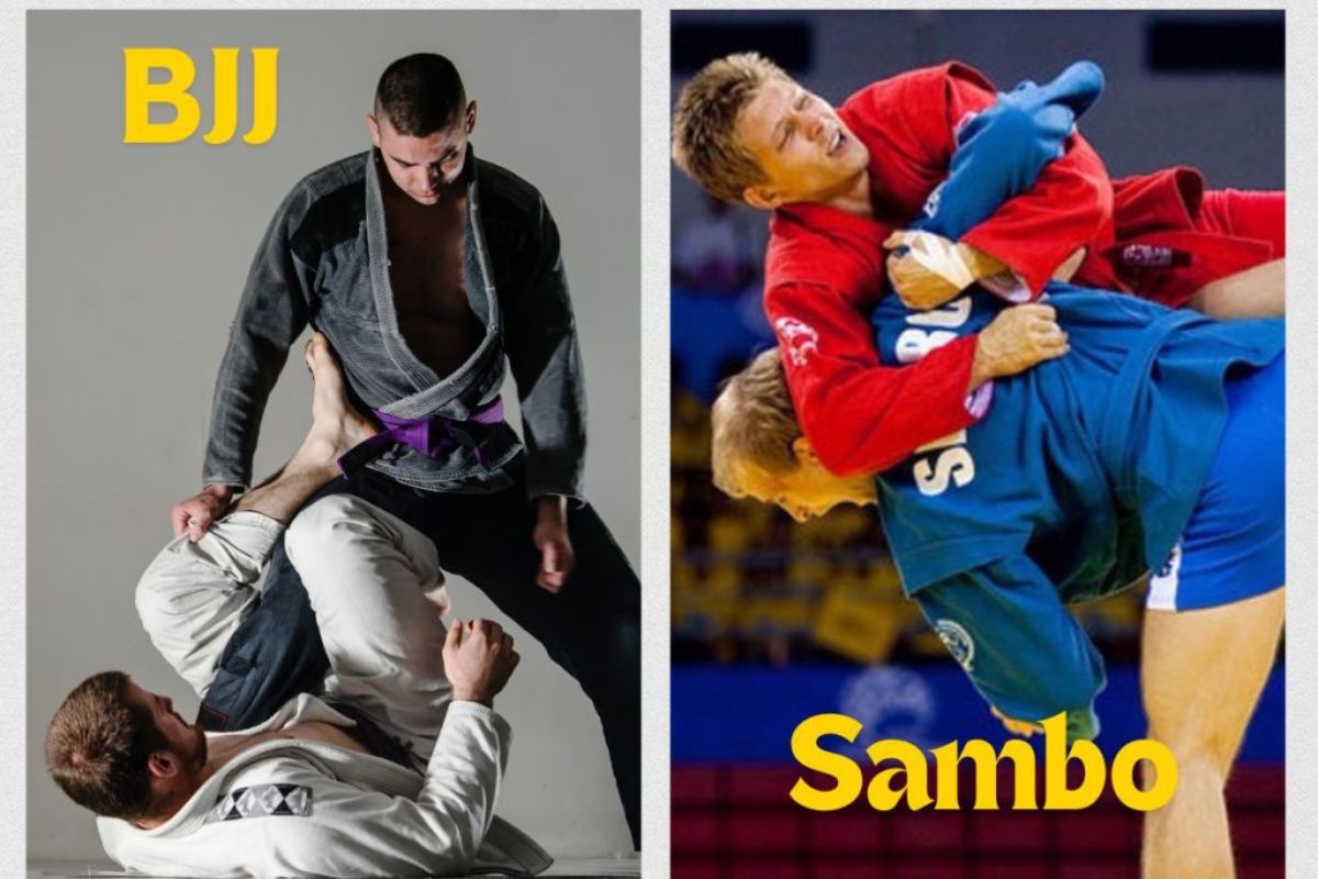 BJJ ground fighting vs. Sambo dynamic throw demonstration