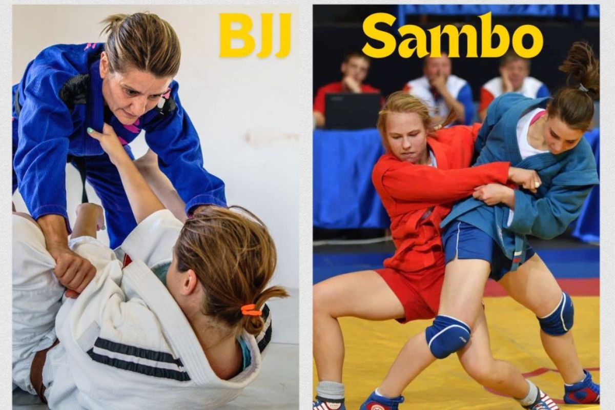 BJJ ground control vs. Sambo grappling exchange
