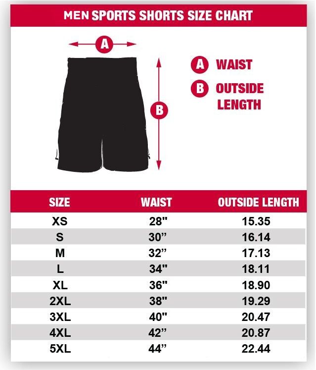 Men bjj short size guide